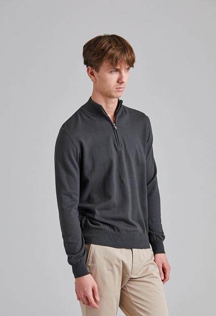 Oscar Jacobson Pat Half Zip Sfumato Green