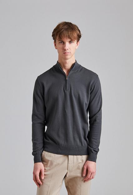 Oscar Jacobson Pat Half Zip Sfumato Green