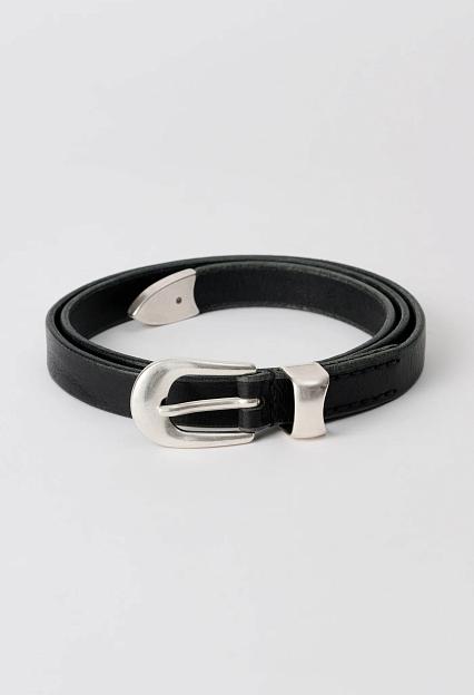OUR LEGACY 2 cm Belt Black Leather