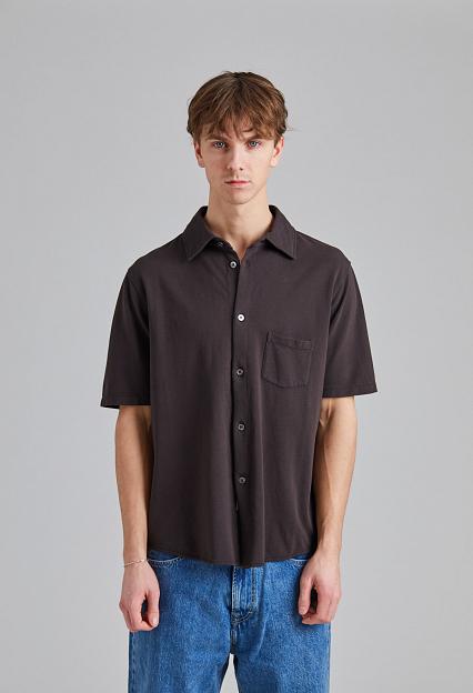 OUR LEGACY Analog Shirt Deep Brown Piquet