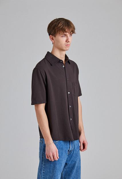 OUR LEGACY Analog Shirt Deep Brown Piquet