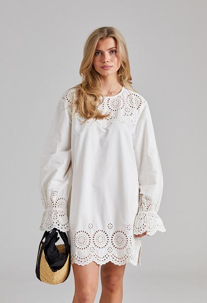 Once Untold Bea Shirt Dress White