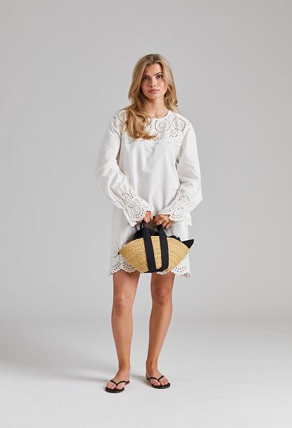 Once Untold Bea Shirt Dress White