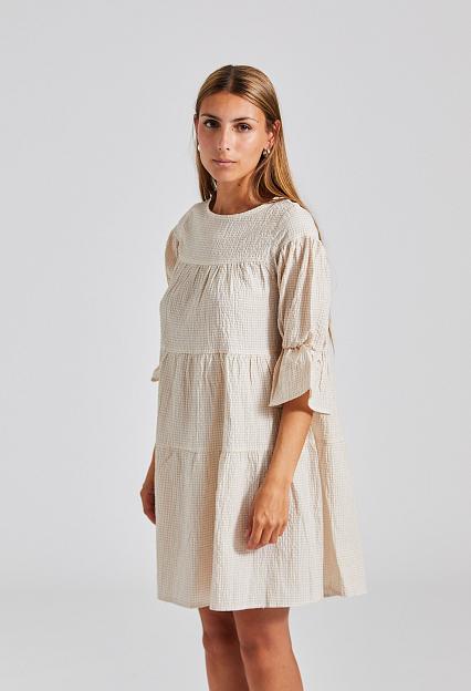 Once Untold Indiana Dress Sand Checked
