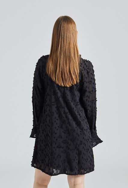 Once Untold Julia Mock Neck Dress Black