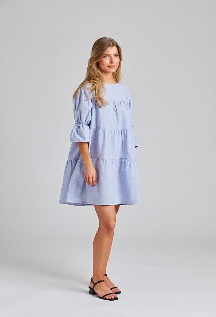 Once Untold Mai Dress Blue Stripe 