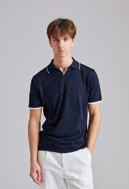 Onesto Contrast Polo Shirt Blue