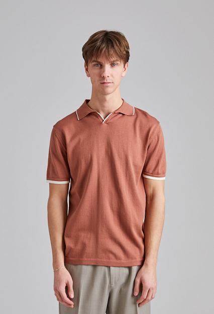 Onesto Contrast Polo Shirt Ocra