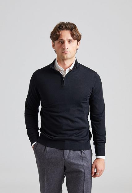 Onesto Merino Extrafine Half Zip Black