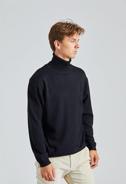 Onesto Merino Rollneck Black