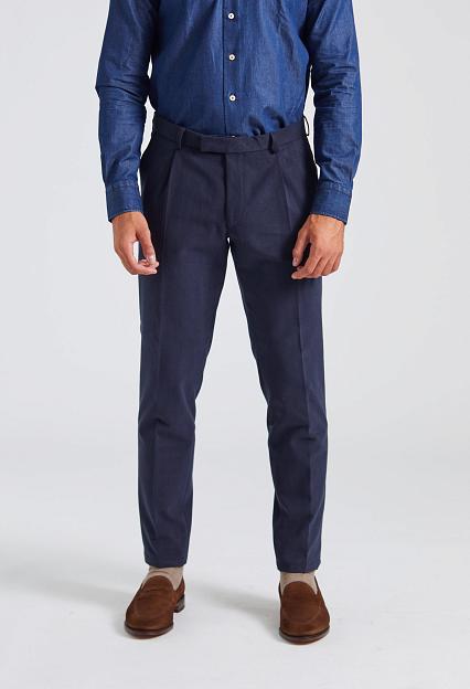 Onesto Parma Pant Brushed Cotton Navy