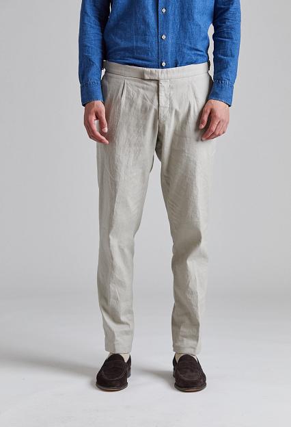 Onesto Pisa Pant Kakhi Cotton/Linnen