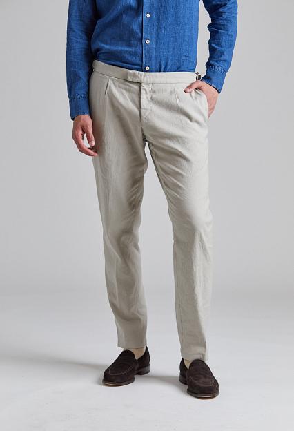 Onesto Pisa Pant Kakhi Cotton/Linnen
