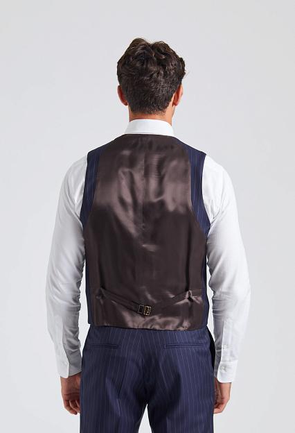 Onesto Veneto Waistcoat Navy Pinstripe