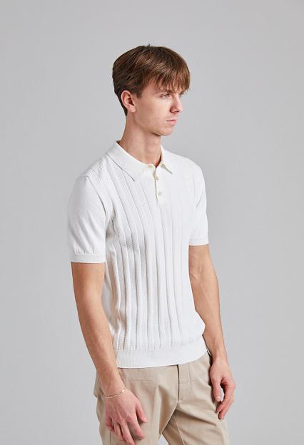 Oscar Jacobson Barto Stripe Poloshirt Snow White