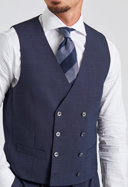 Oscar Jacobson Camden Waistcoat Dew Blue