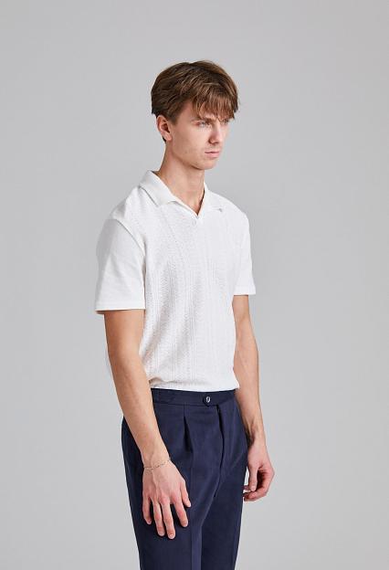 Oscar Jacobson Connor Structured Poloshirt Snow White
