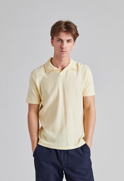 Oscar Jacobson Connor Structured Poloshirt Sunshine Yellow