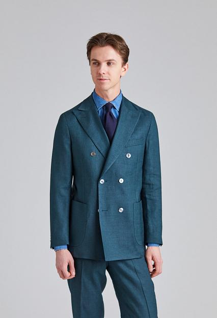 Oscar Jacobson Farris Patch Soft Blazer Shell Green