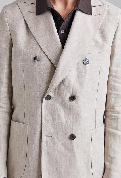 Oscar Jacobson Farris Patch Delon Suit Trench Beige