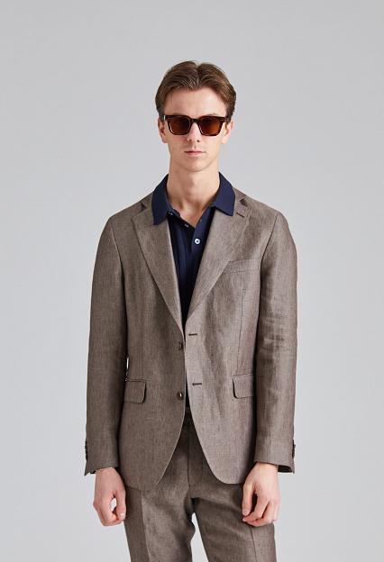 Oscar Jacobson Ferry Soft Blazer Dusk Brown