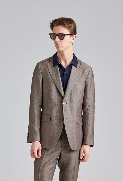 Oscar Jacobson Ferry Soft Blazer Dusk Brown