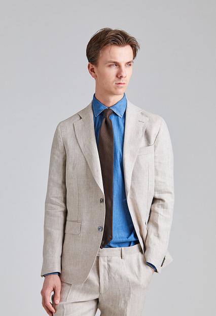 Oscar Jacobson Ferry Soft Blazer Trench Beige