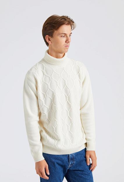 Oscar Jacobson Salomon Rollneck White Shell