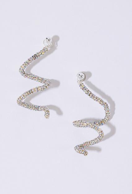 PEARL OCTOPUSS.Y Skinny Viper Earrings Silver