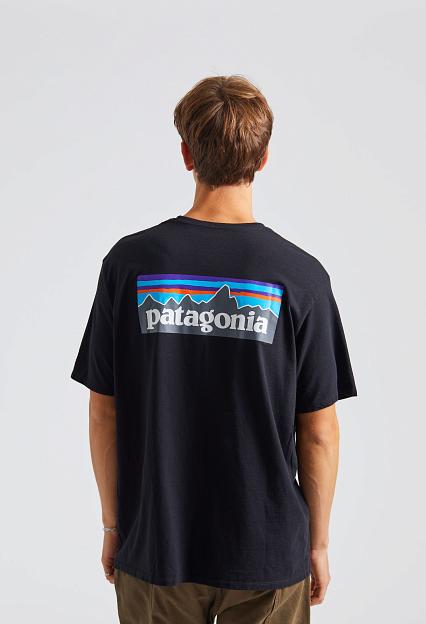 Patagonia P-6 Logo Responsibili-Tee Black 