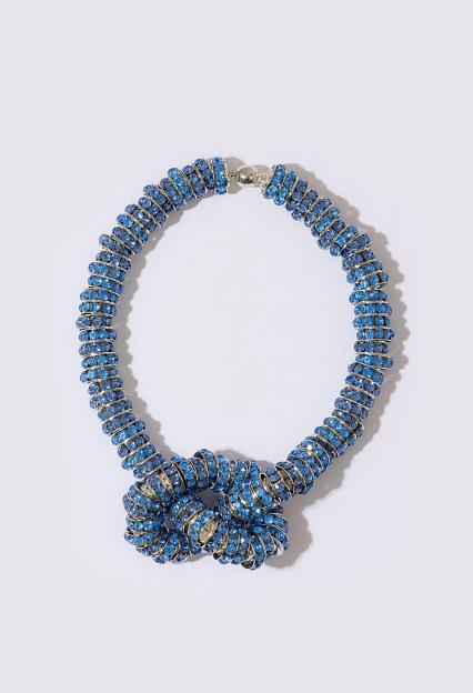 PEARL OCTOPUSS.Y Knot Choker Sapphire