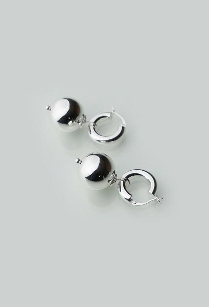 PEARL OCTOPUSS.Y Silver Sphere Hoops