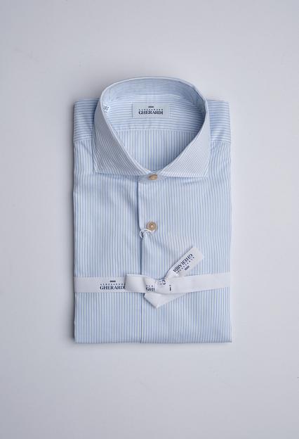Alessandro Gherardi Regular Slim Dobby Blue Stripe