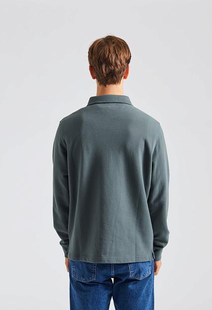 SUNSPEL Zip Polo Sweatshirt Drill Green