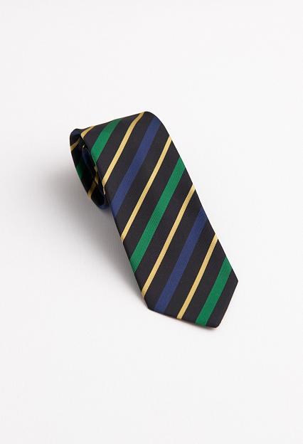 Drakes Multi Stripe Mogador Tie Black