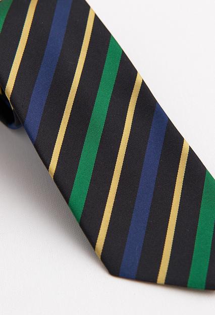 Drakes Multi Stripe Mogador Tie Black