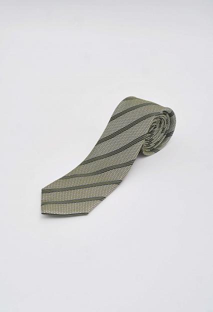 Amanda Christensen Silk Tie Olive Stripe