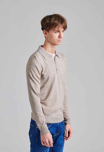 Stenströms Merino Polo Sweater Beige