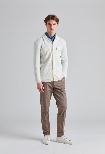 Stenströms Merino 4 Pocket Overshirt Off White