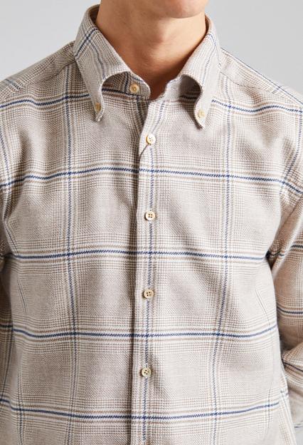 Stenströms Slimline Flannel Beige Check