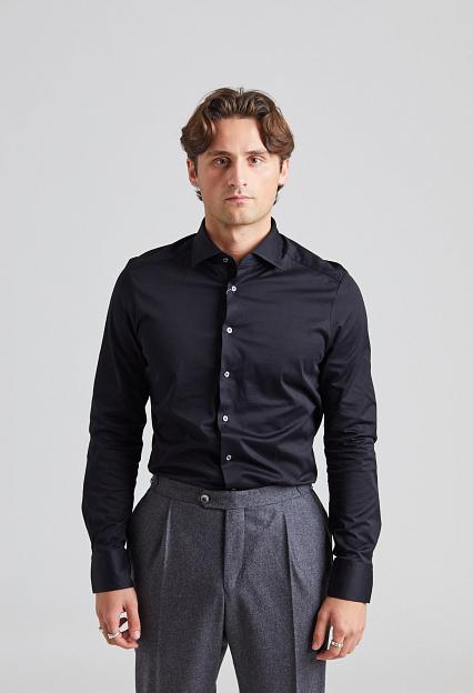 Stenströms Slimline Jersey Shirt Black