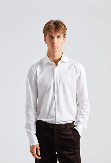 Stenströms Slimline Jersey Shirt White 