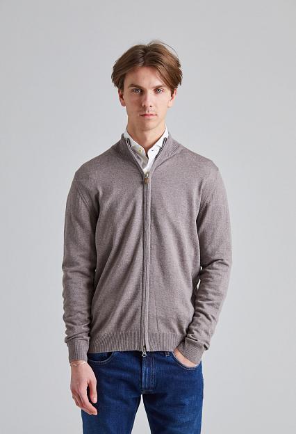 Stenströms Merino Fullzip Cardigan Beige