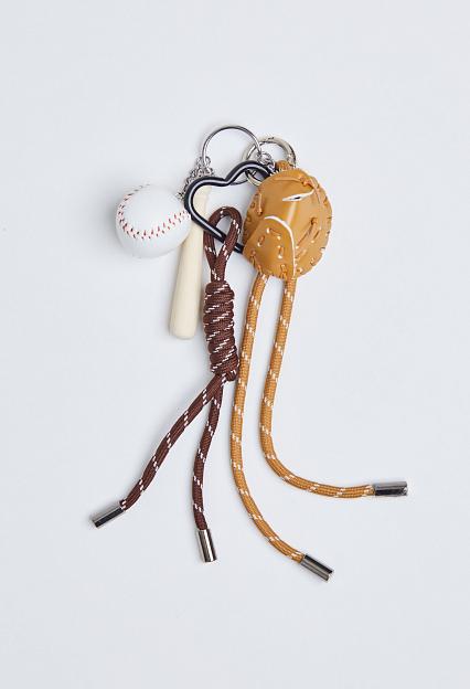 Sui Ava Baseball Bag Charm Beige