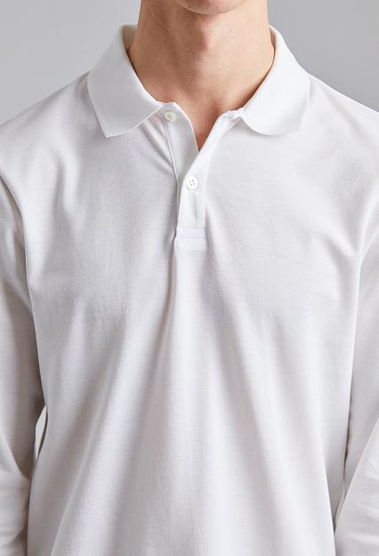 SUNSPEL LS Pique Polo Shirt White