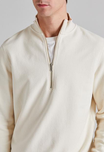 SUNSPEL Half Zip Sweatshirt Undyed