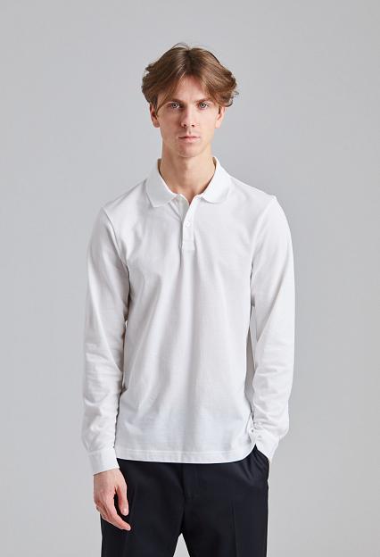 SUNSPEL LS Pique Polo Shirt White