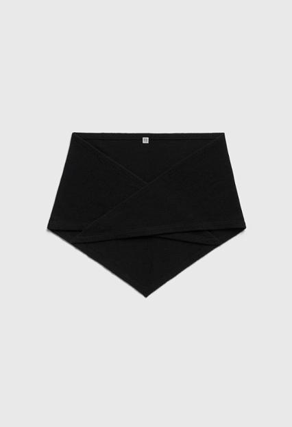 Toteme Triangle Wool Cashmere Scarf Black