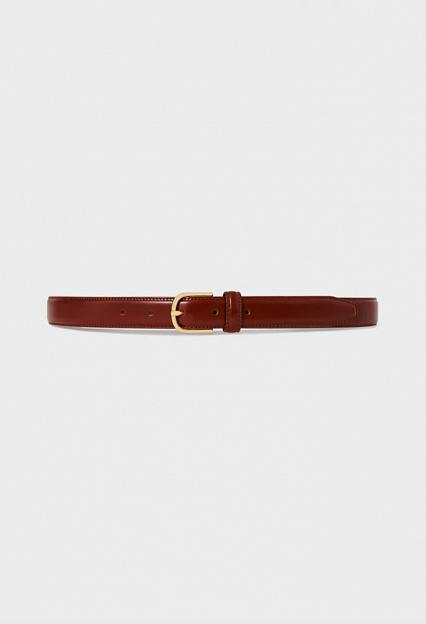 Toteme Slim Trouser Leather Belt Cognac