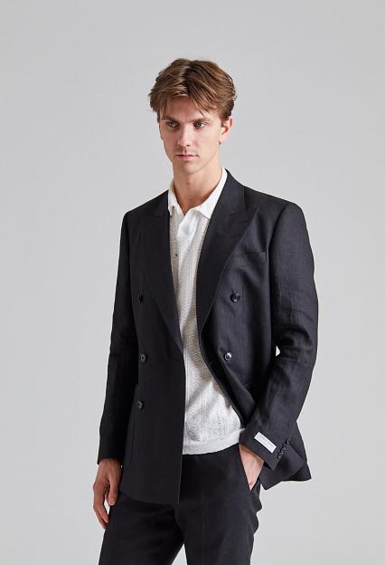 Tiger of Sweden Joachim DB Linen Blazer Black